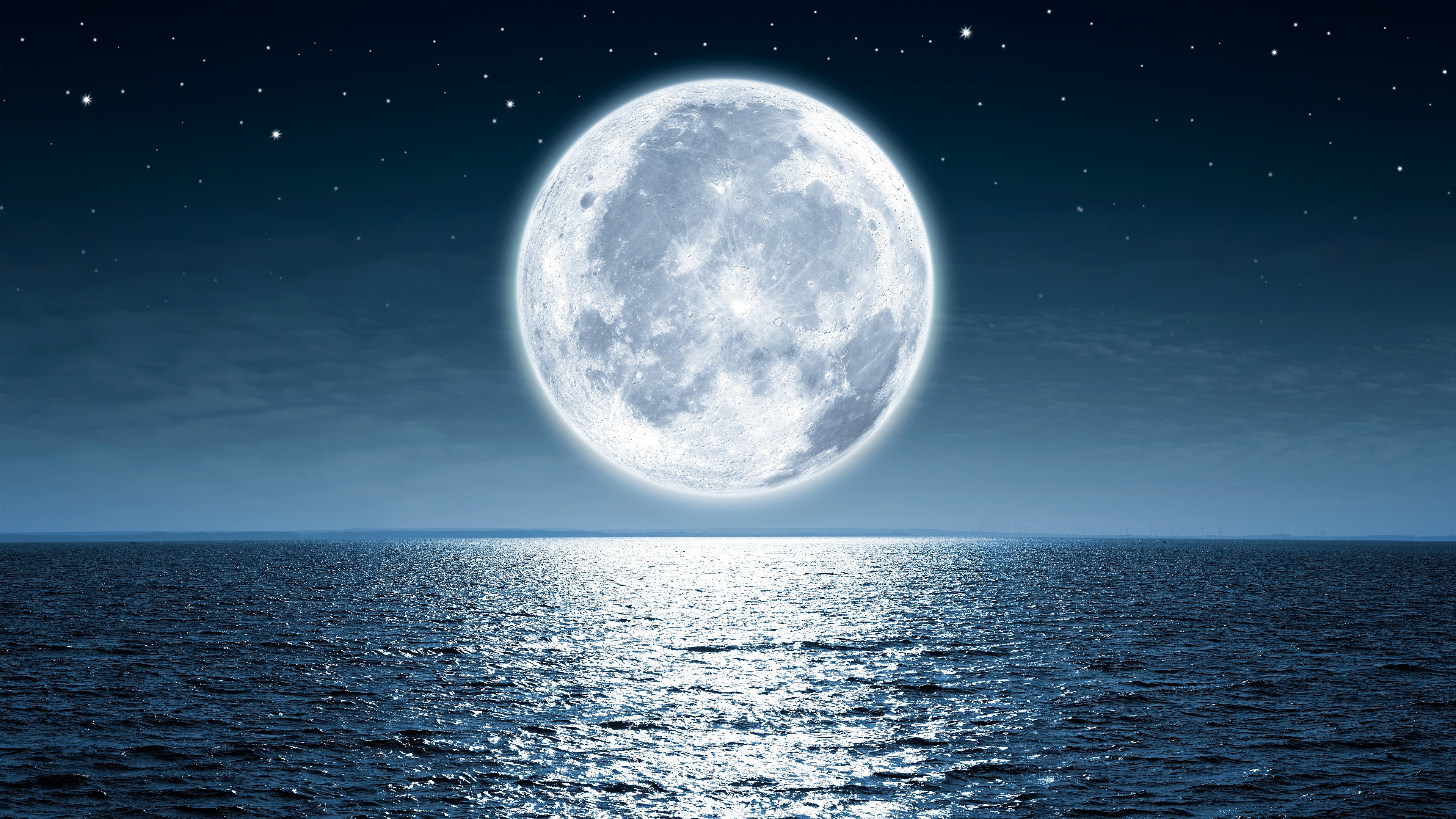 Full Moon Light - HD Wallpaper 
