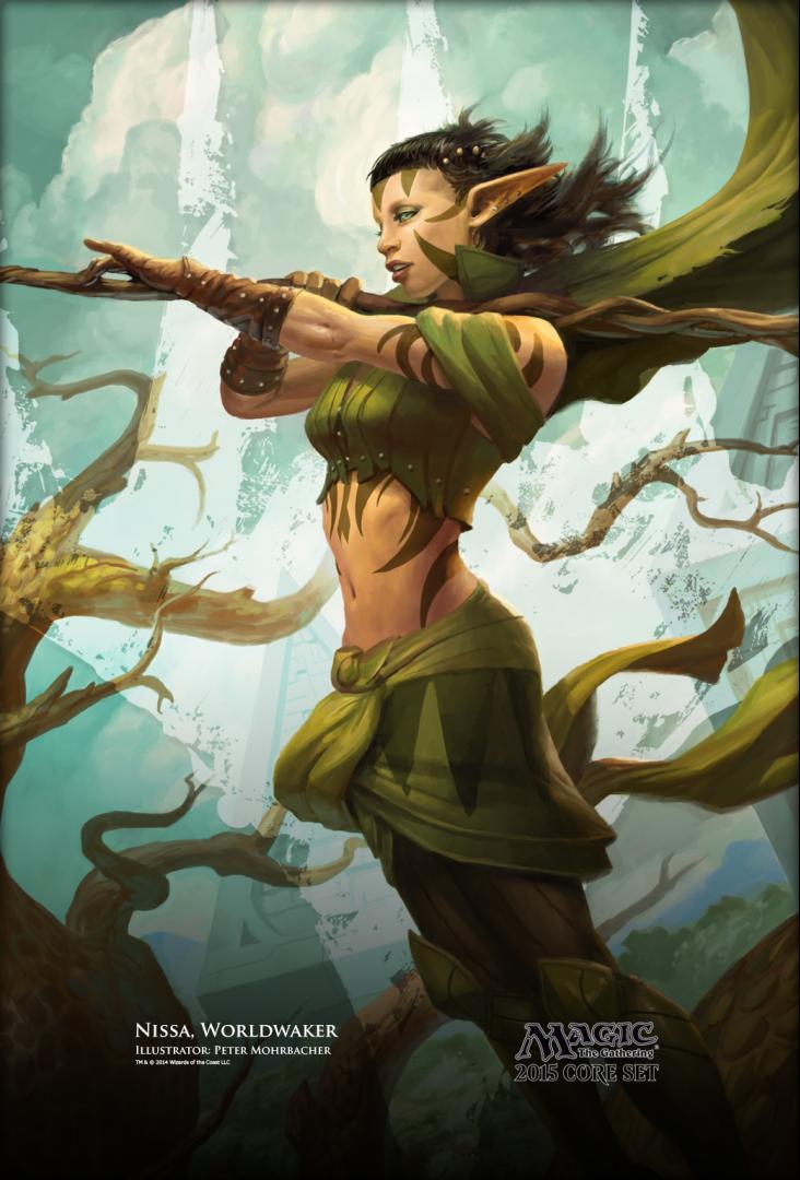 Magic The Gathering Nissa Art - HD Wallpaper 