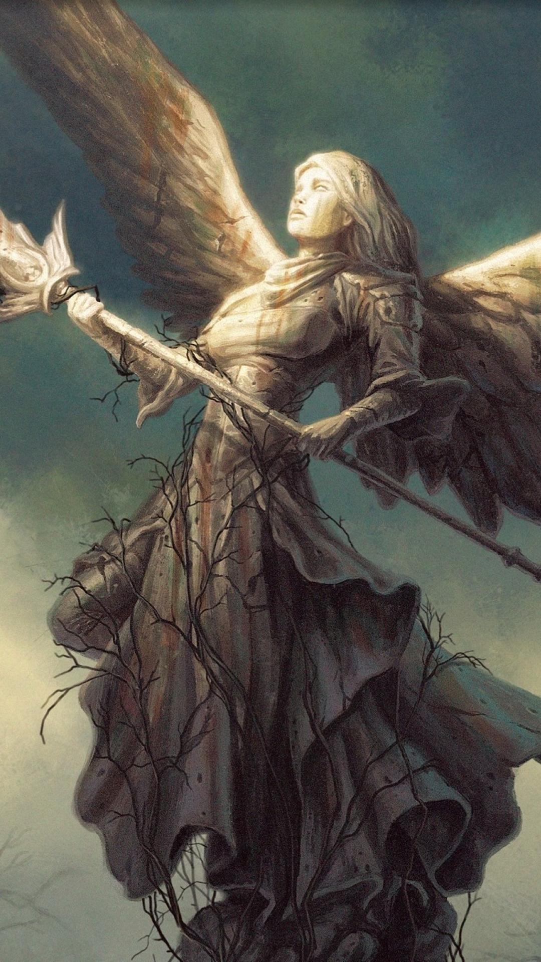 Mtg Phone Wallpaper - Angel's Tomb Art - HD Wallpaper 