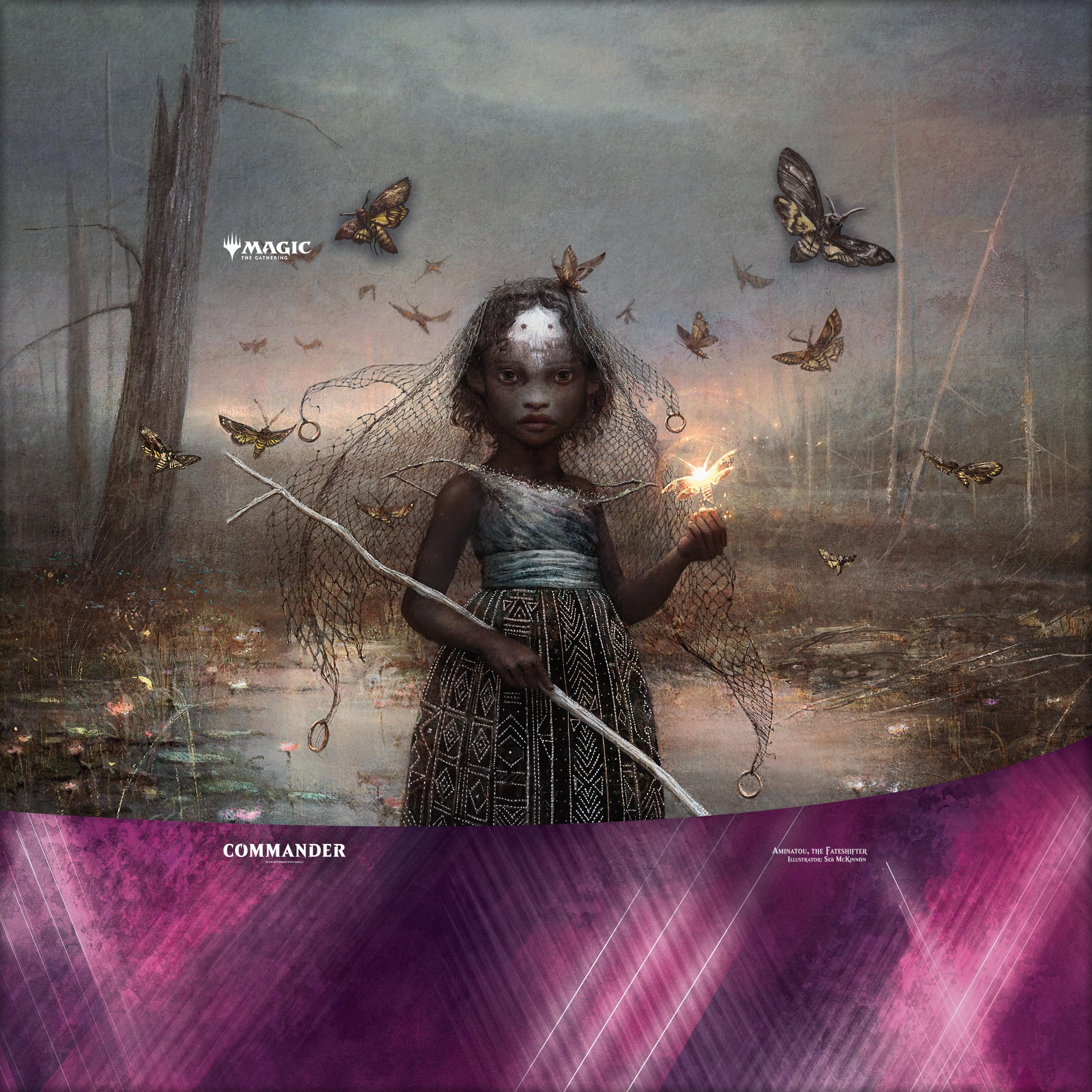 Magic The Gathering Wallpaper - Commander 2018 Aminatou The Fateshifter Playmat - HD Wallpaper 