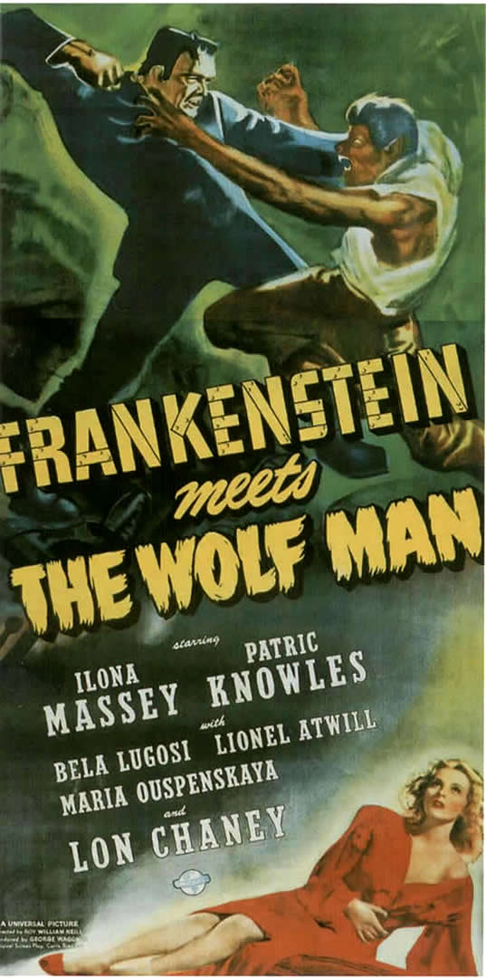 Frankenstein Meets The Wolfman - Frankenstein Meets The Wolfman Poster - HD Wallpaper 
