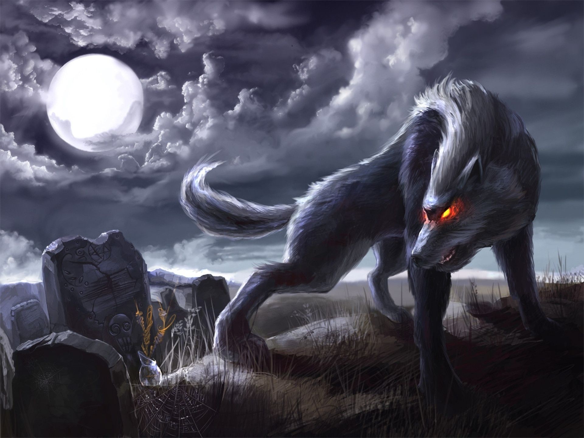 Wallpapers For > Werewolf Wallpaper Iphone 
 Data-src - Werewolf Background - HD Wallpaper 