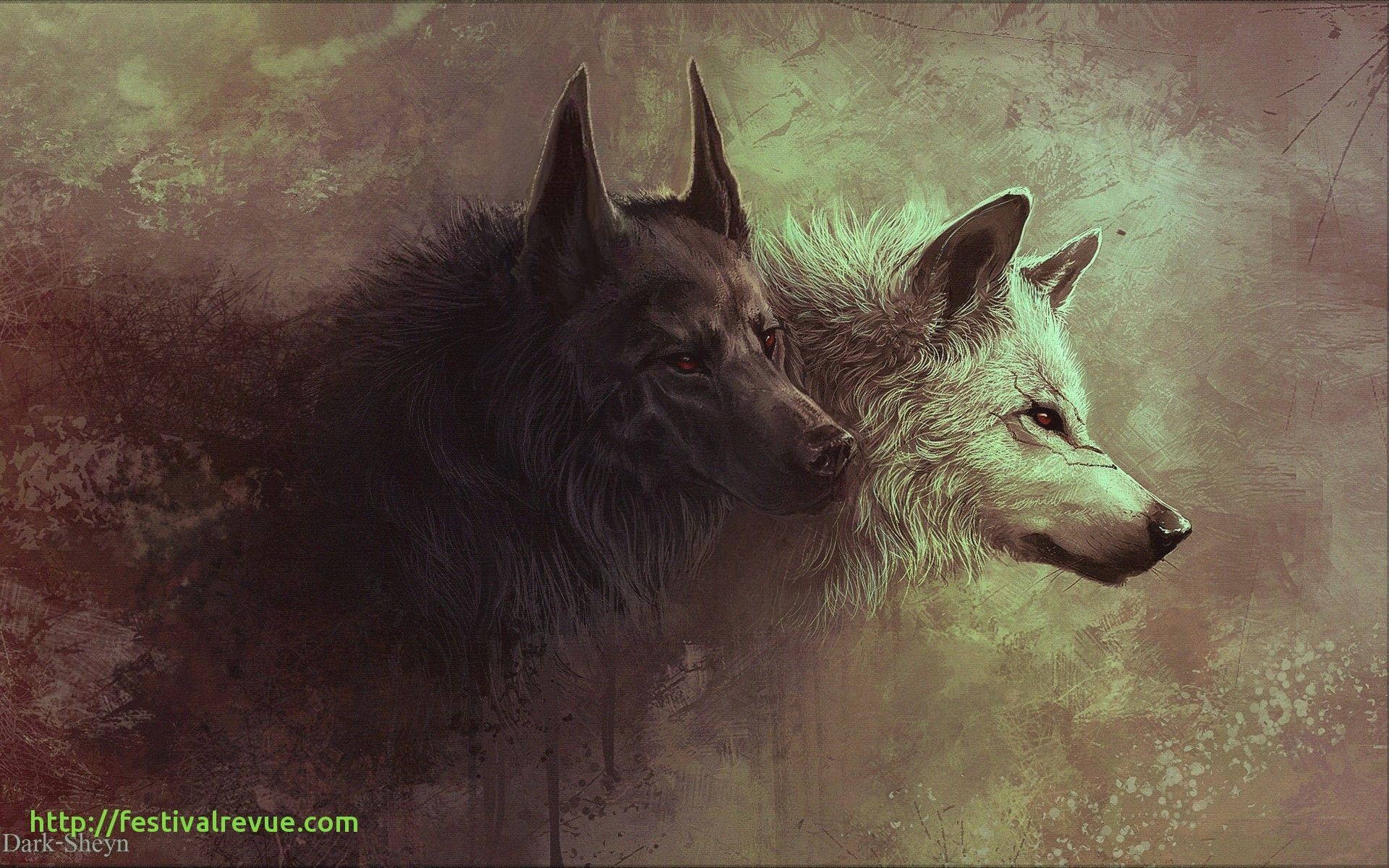 1920x1200, Howling Wolves Illustration Iphone 6 Wallpaper - Wolf Background - HD Wallpaper 