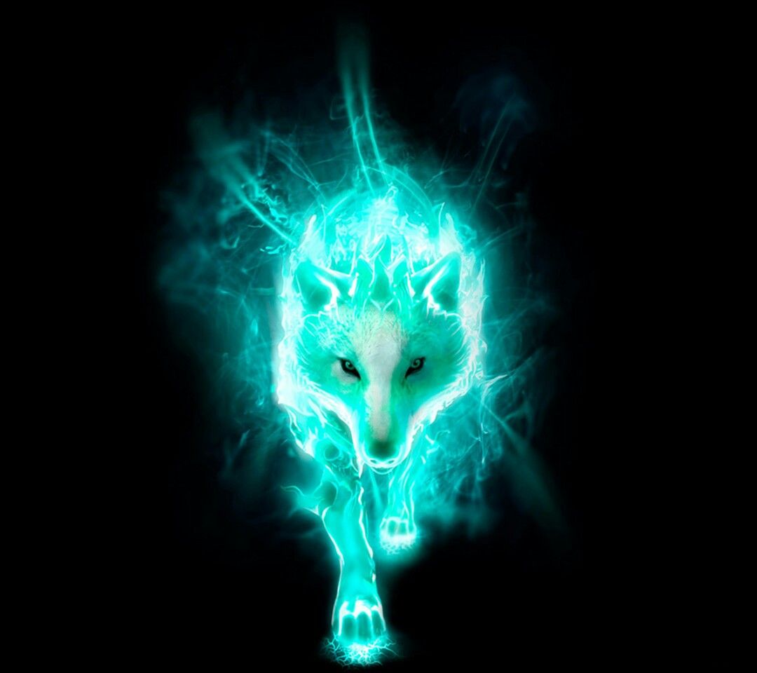 Spectral Wolf - HD Wallpaper 