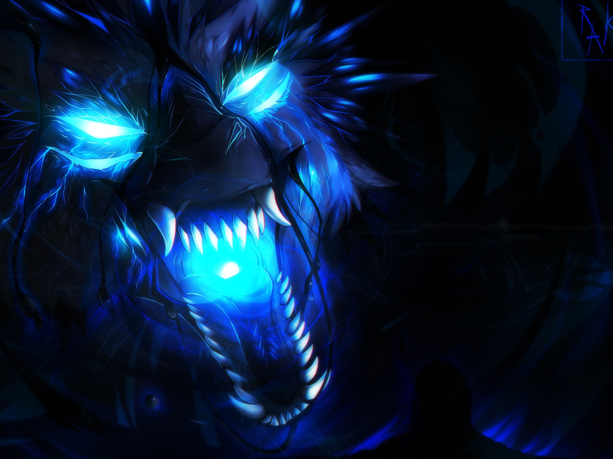 Blue Wolf - HD Wallpaper 