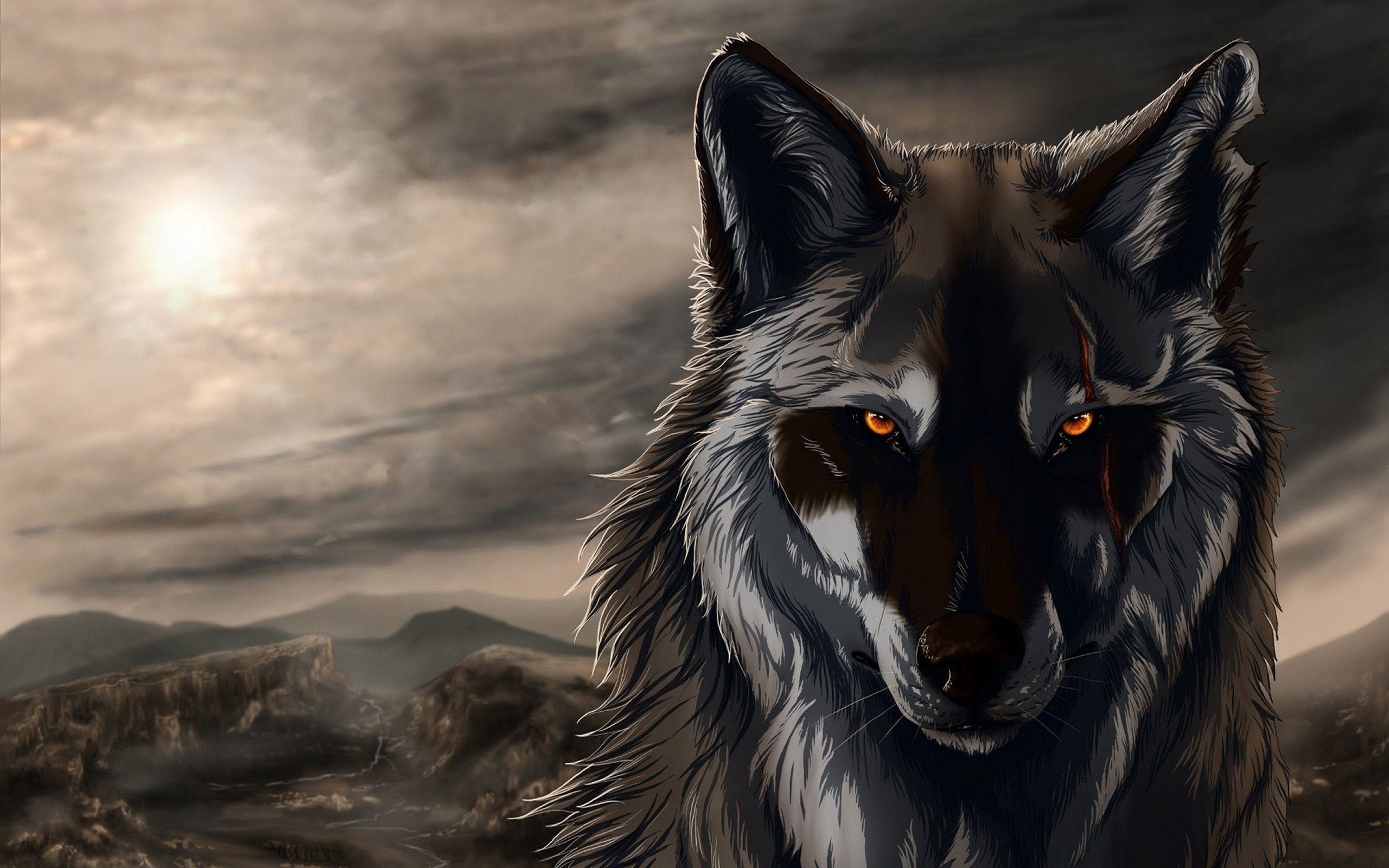 Wallpapers For > Cool Wolf Wallpaper Hd 
 Data-src - Animated Wolf Backgrounds - HD Wallpaper 