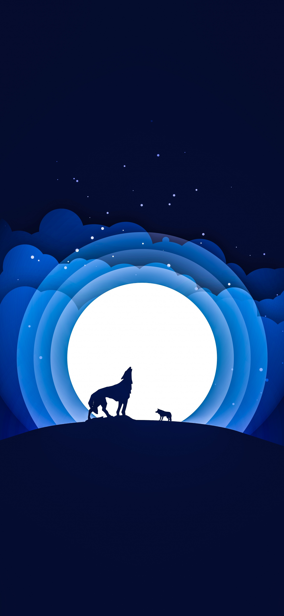 Wolf, Moon, Howling, Minimal, Wallpaper - Howling Wolf Wallpaper 4k - HD Wallpaper 