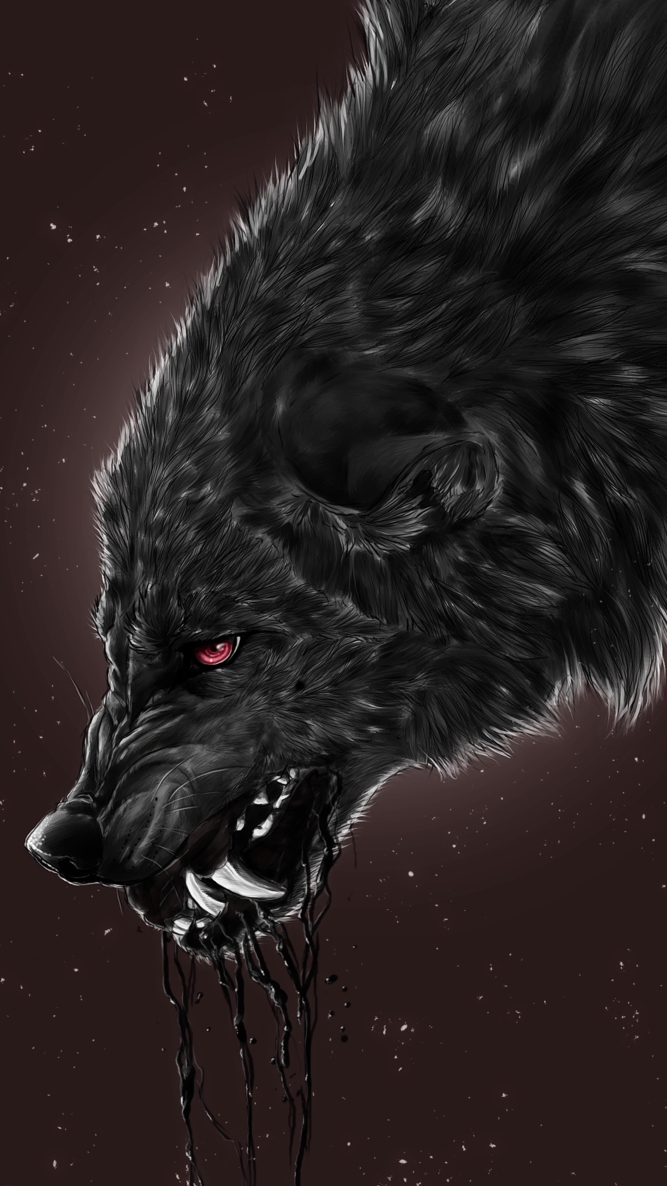 Black Wolf Wallpaper Iphone - HD Wallpaper 