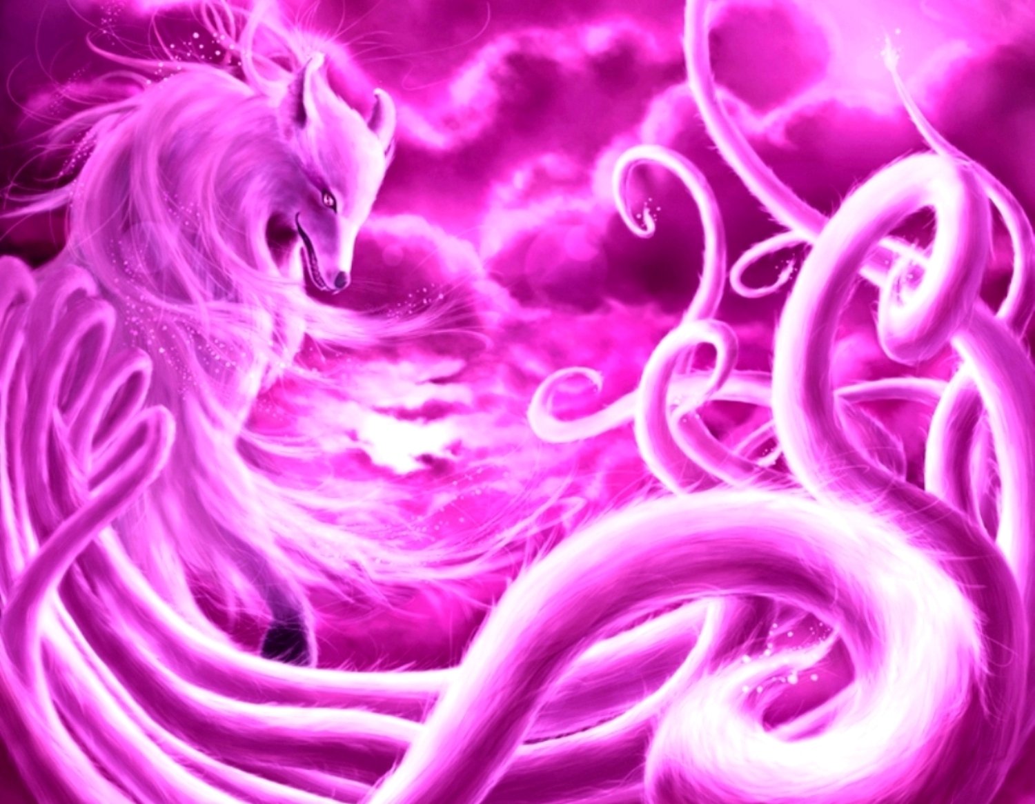 Nine Tails Mythical Creature - HD Wallpaper 