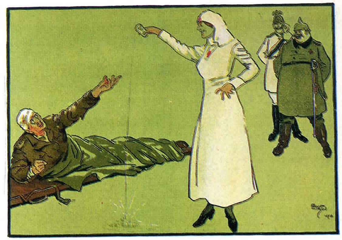 World War 1 German Nurse Teasing English Pow - World War 1 German Nurse - HD Wallpaper 