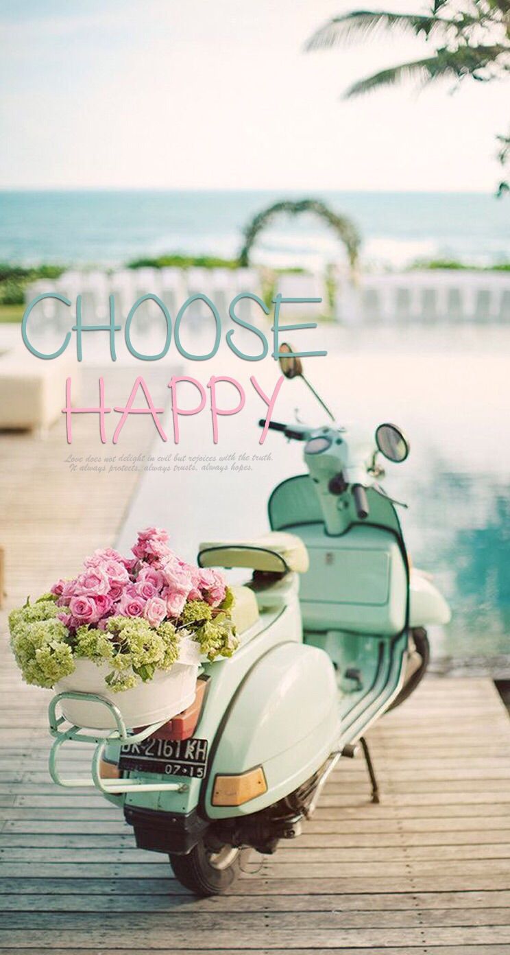 Image - Vespa And Flowers - HD Wallpaper 