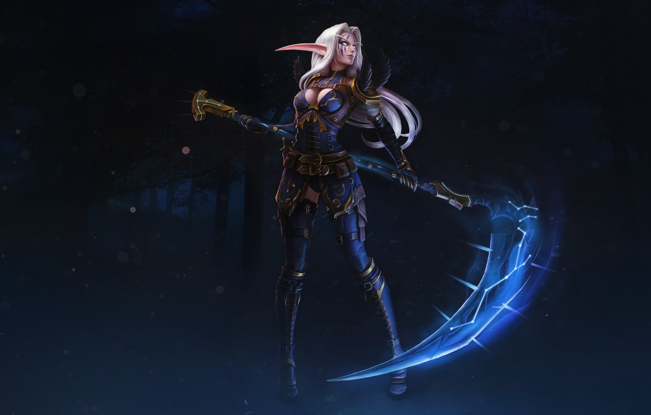 Photo Wallpaper Forest, Wow, Fantasy, Braid, Blizzard, - Wow Scythe Of The Unmaker - HD Wallpaper 