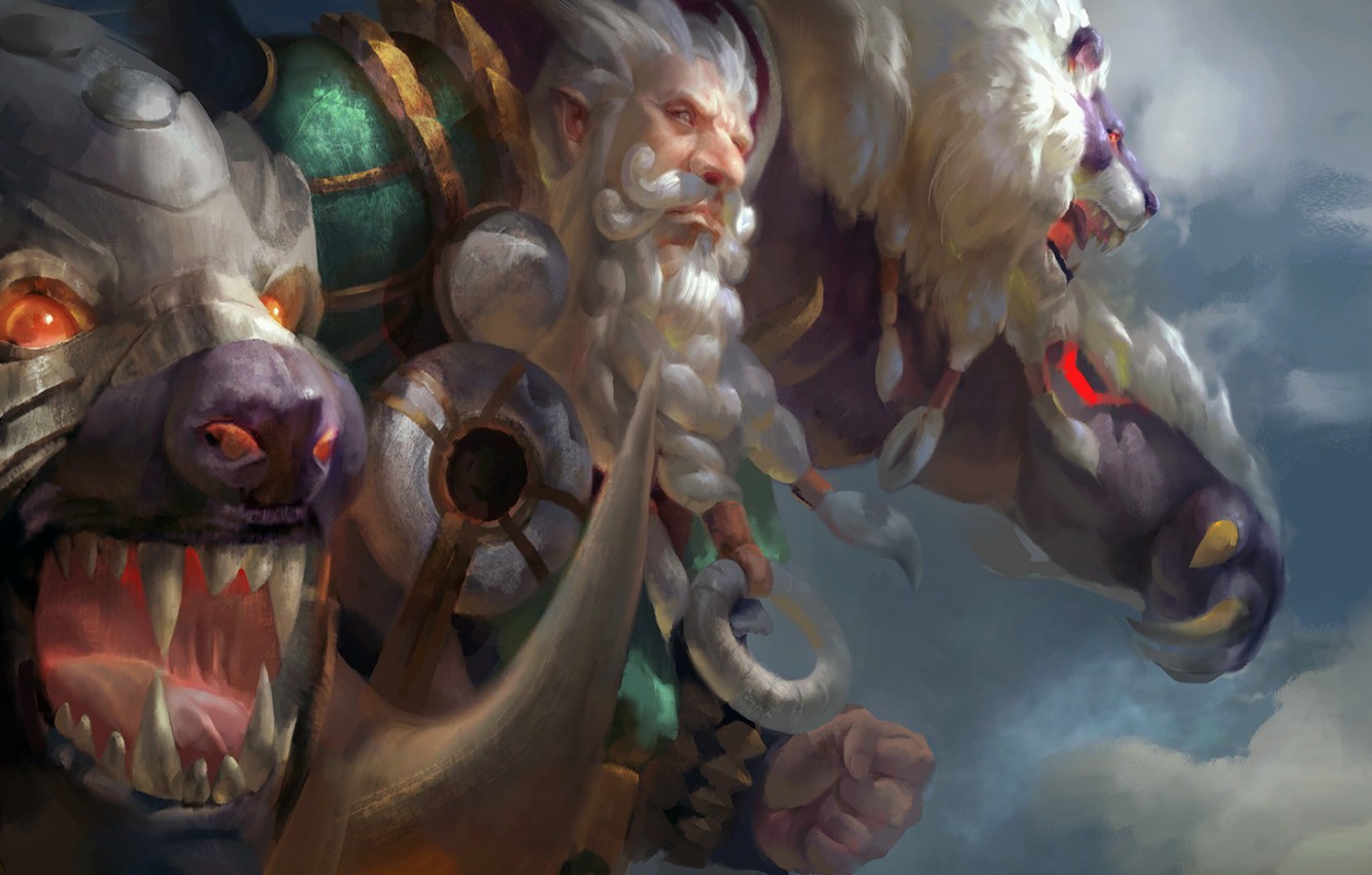 Photo Wallpaper Bears, Art, The Old Man, Dota 2, Druid, - Lone Druid Dota 2 - HD Wallpaper 