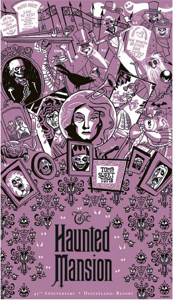 Haunted Mansion Disneyland Art - HD Wallpaper 