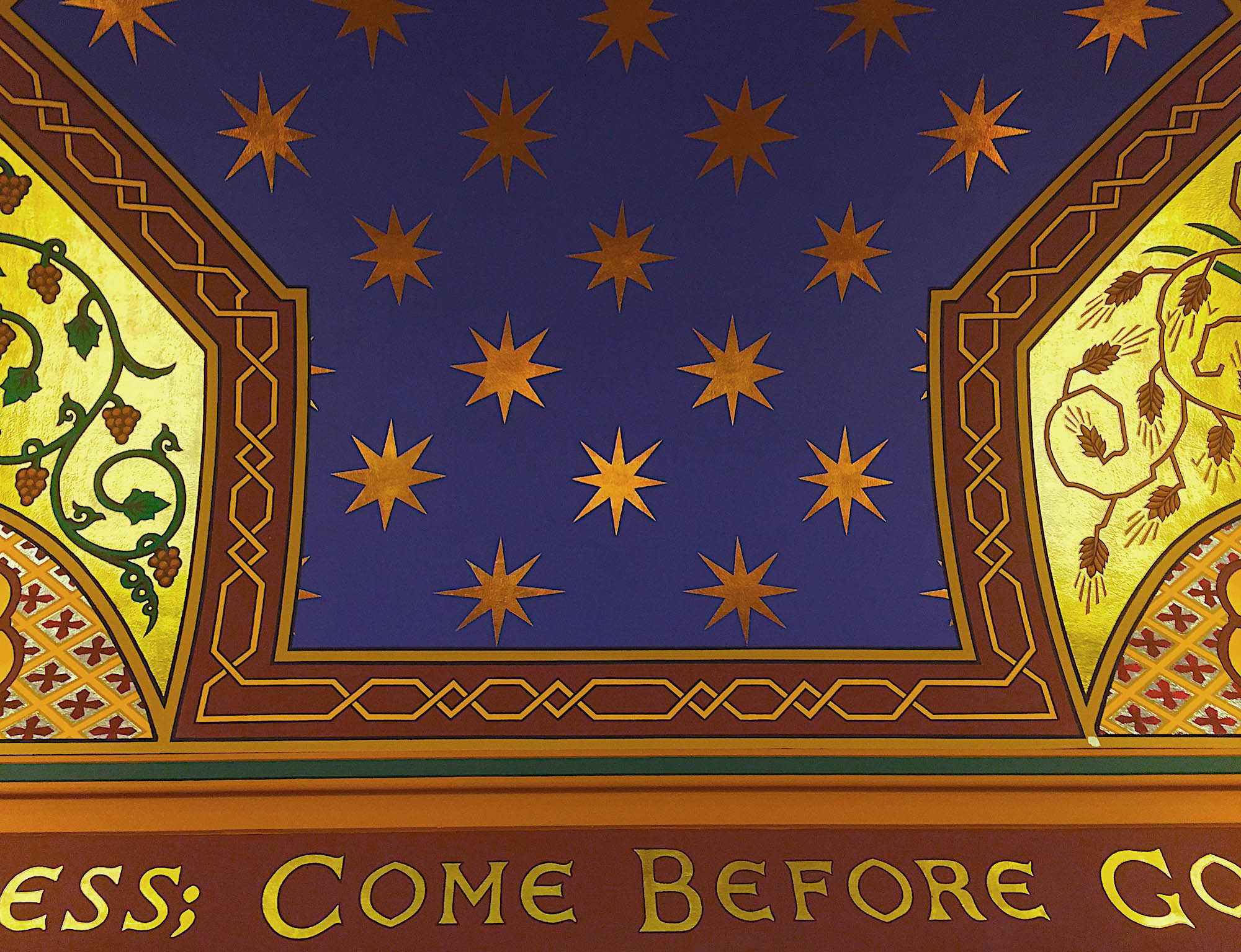 Detail Of The Exonarthex Ceiling At Old First Presbyterian - Motif - HD Wallpaper 