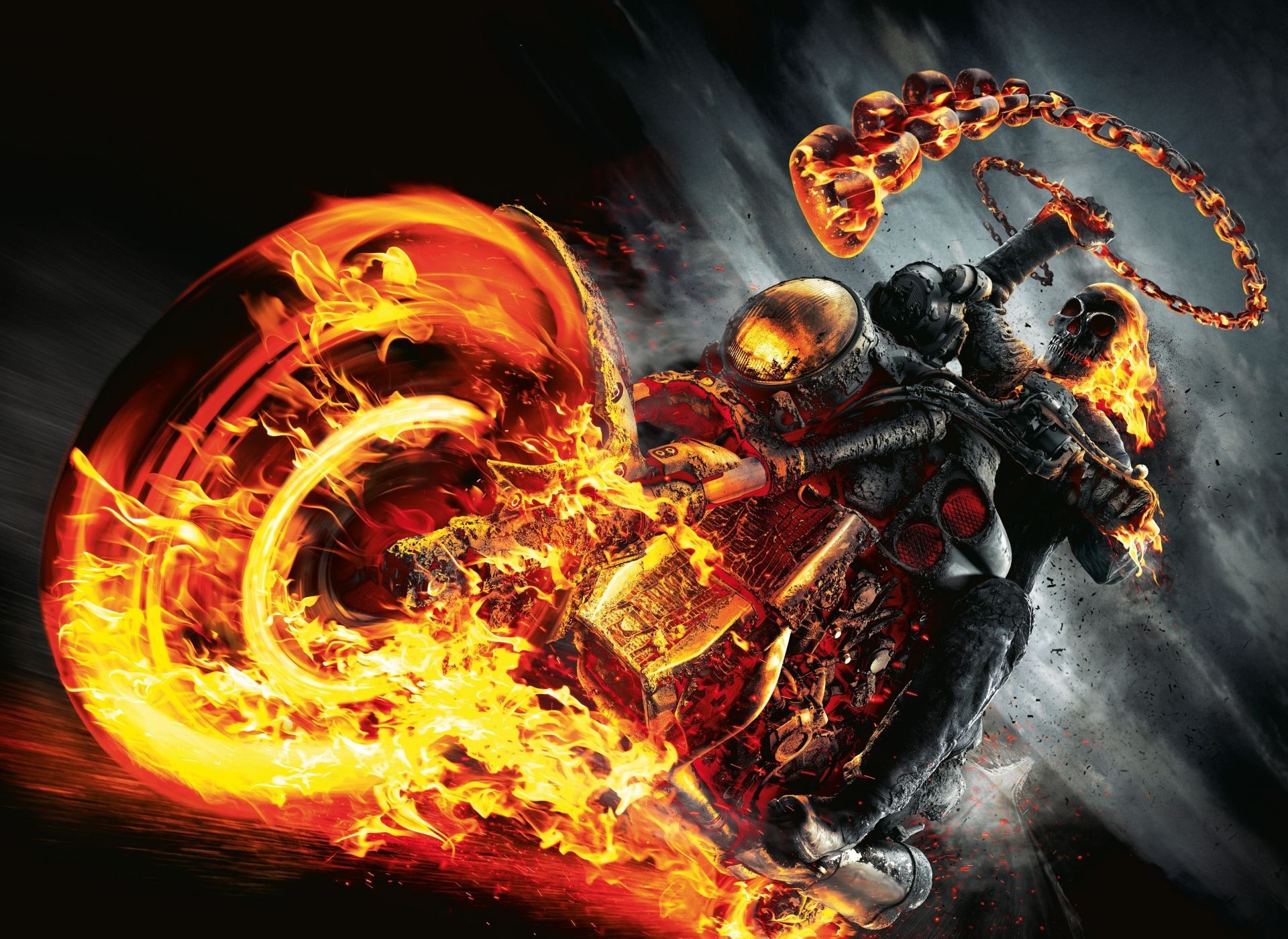 Fighters Flame Hot Heat Smoke Burn Danger - Ghost Rider - HD Wallpaper 