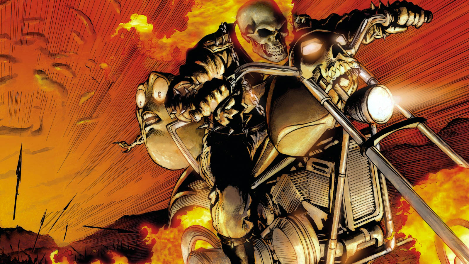 Ghost Rider Motorcycle Comic - HD Wallpaper 