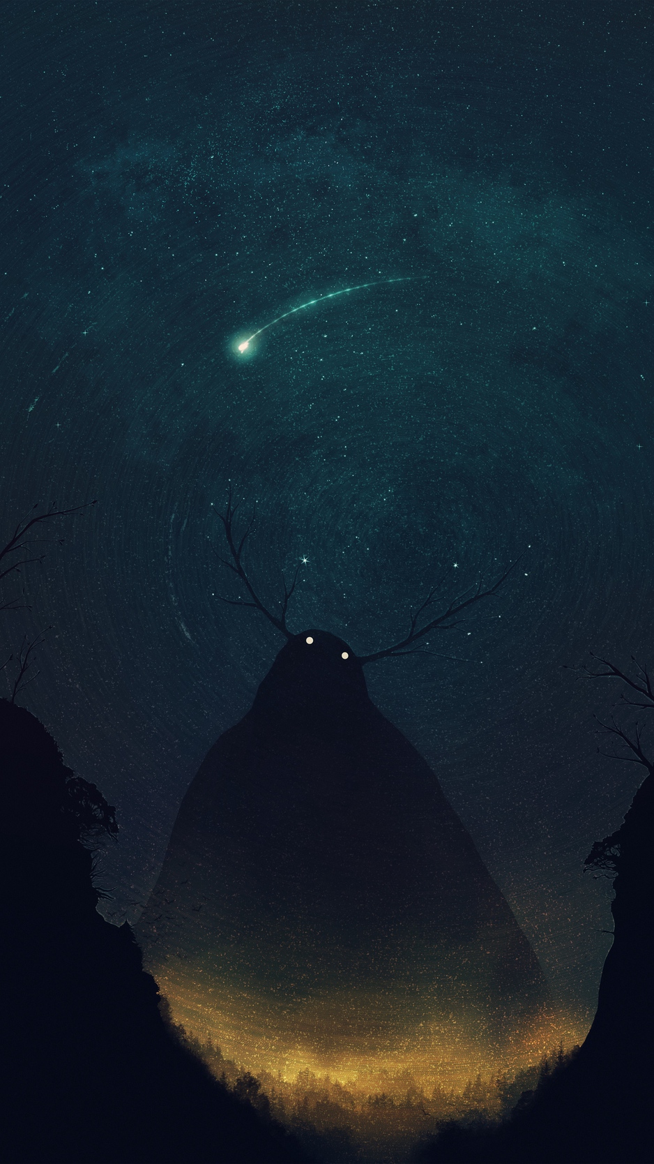 Wallpaper Ghost, Monster, Silhouette, Horns, Starry - Song Of Ice And Fire Iphone - HD Wallpaper 