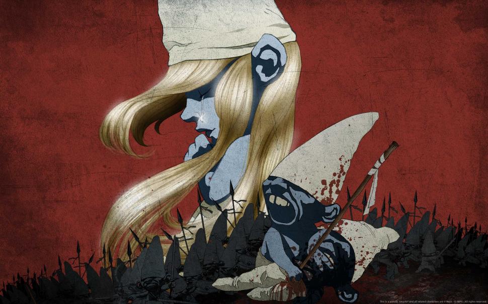 Smurf The Smurfs Blood Cry Sad Hd Hd Wallpaper,the - HD Wallpaper 