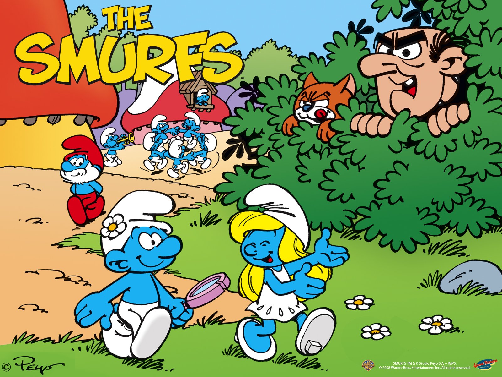 Smurfs Old Cartoon - HD Wallpaper 