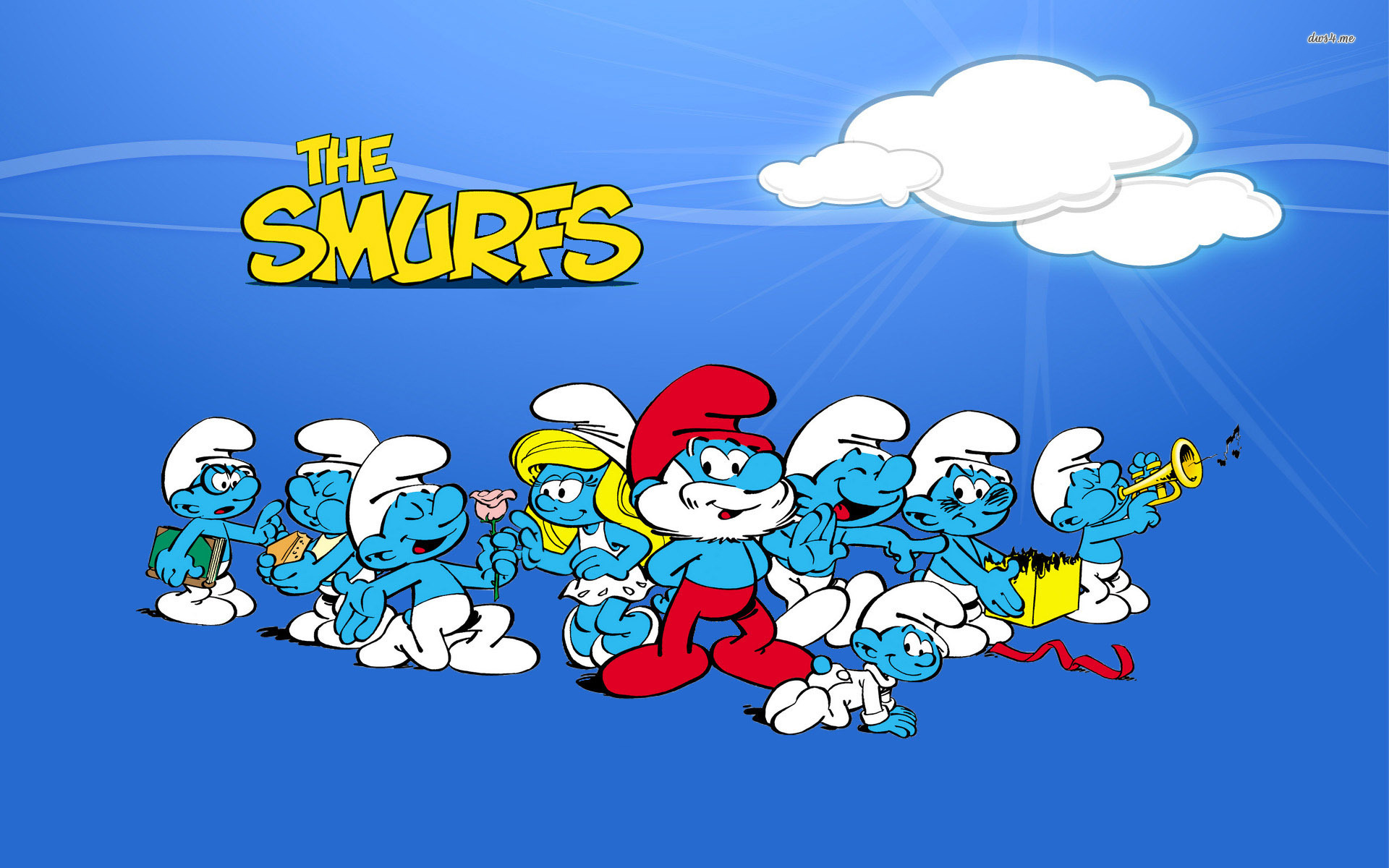 Smurfs Widescreen Wallpaper - Smurfs Cartoon - HD Wallpaper 