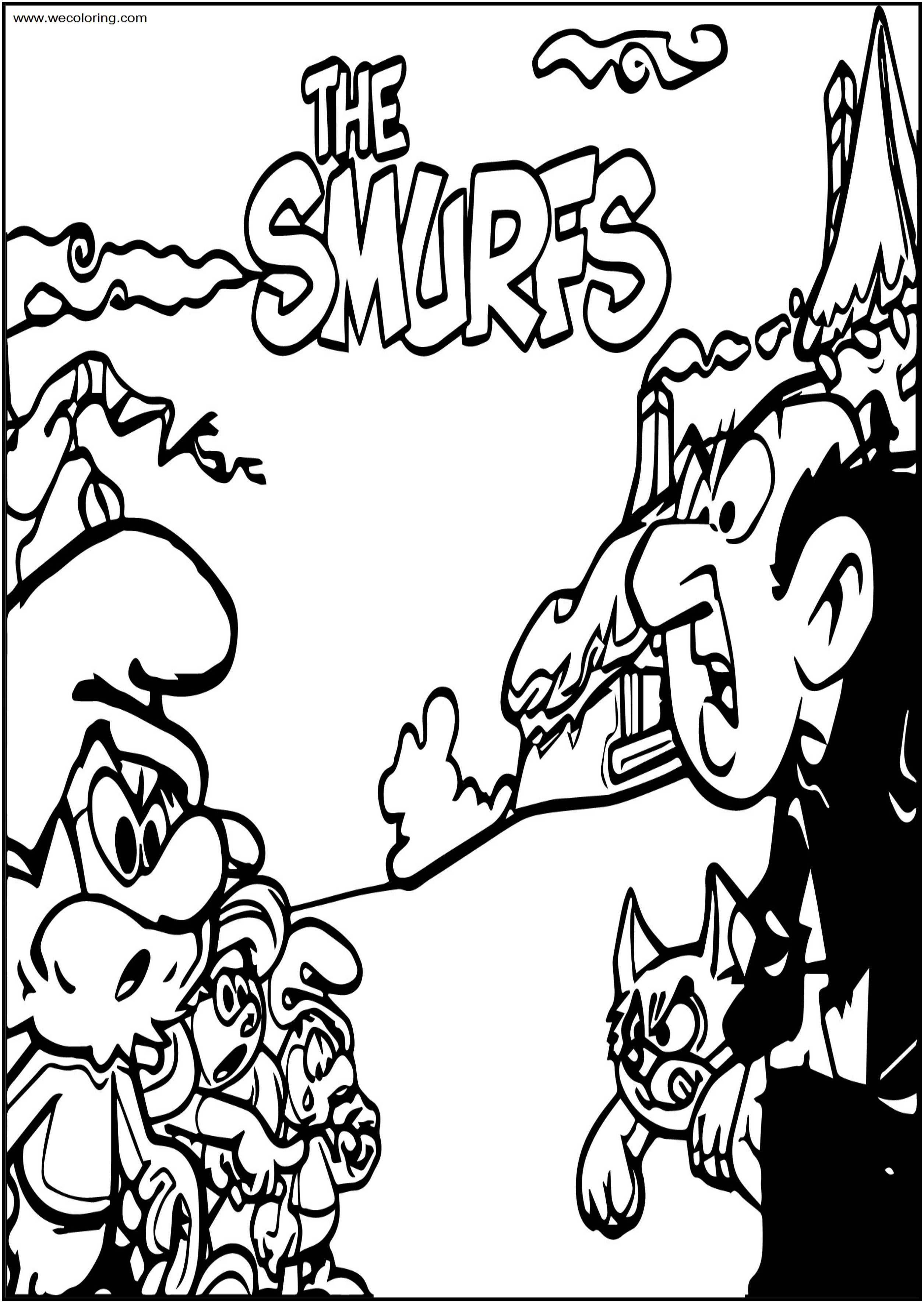 Smurf Coloring - HD Wallpaper 
