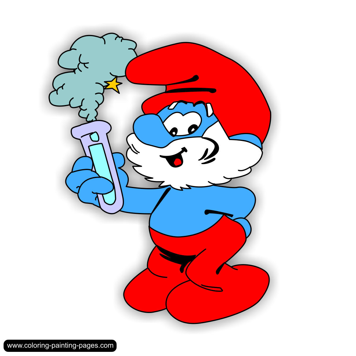 Papa The Smurfs - Papa Smurf - HD Wallpaper 