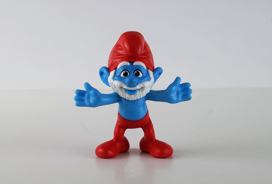 Smurf, Smurfs, Papa Smurf, Figure, Toys, Decoration, - Papa Smurf - HD Wallpaper 