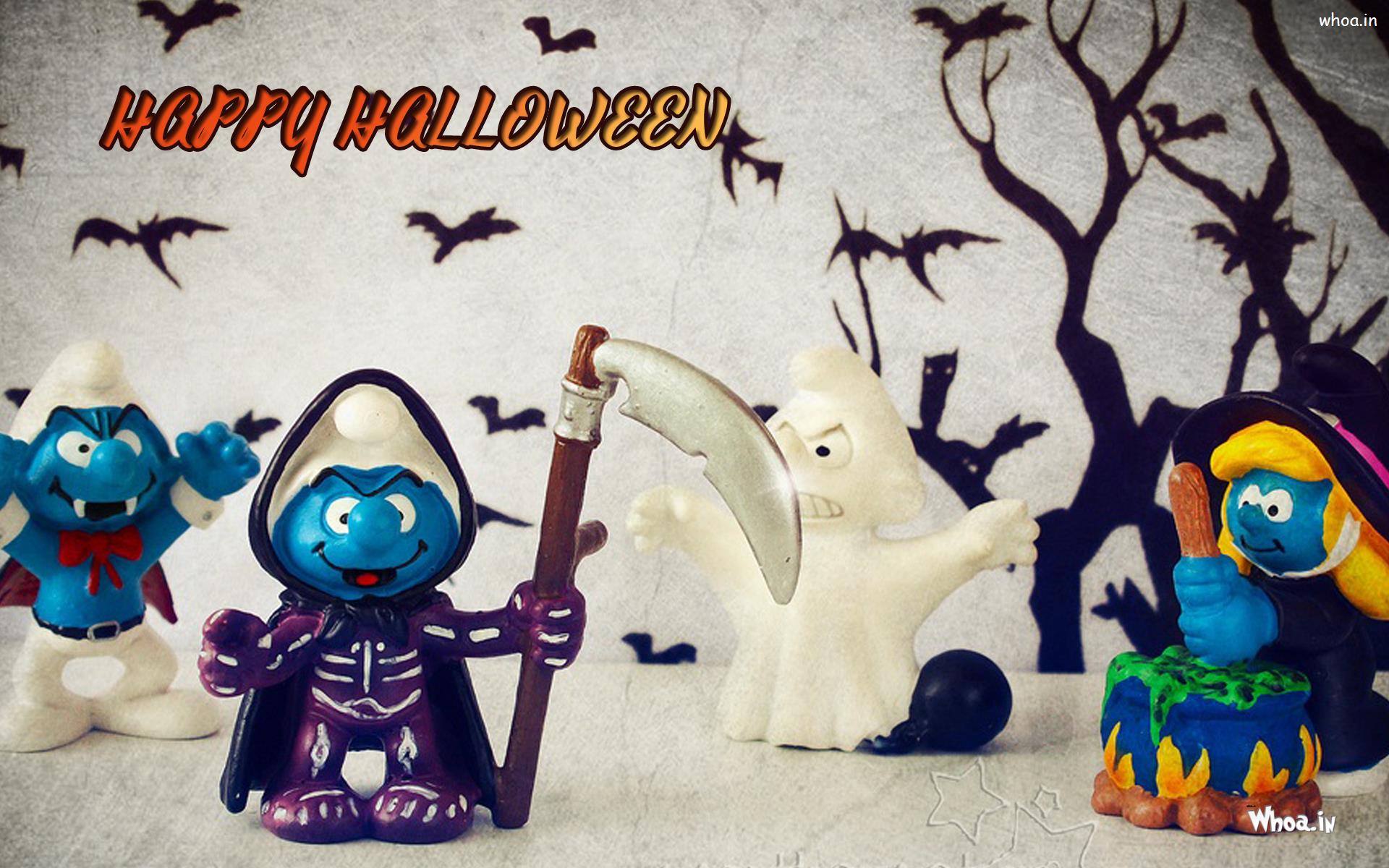 Happy Halloween From The Smurfs - HD Wallpaper 