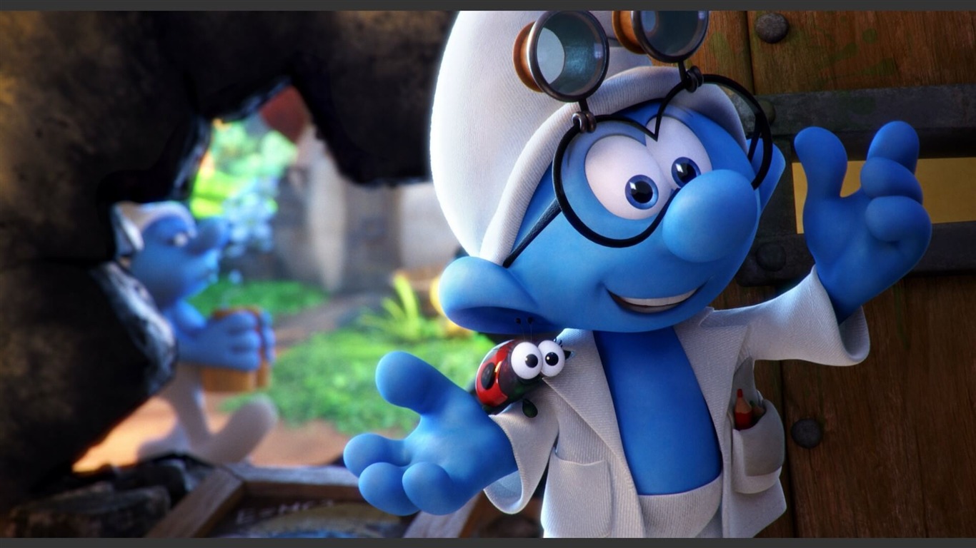 Smurfs The Lost Village 2017 Hd Wallpaper - Nosey Smurf Lost In Village - HD Wallpaper 