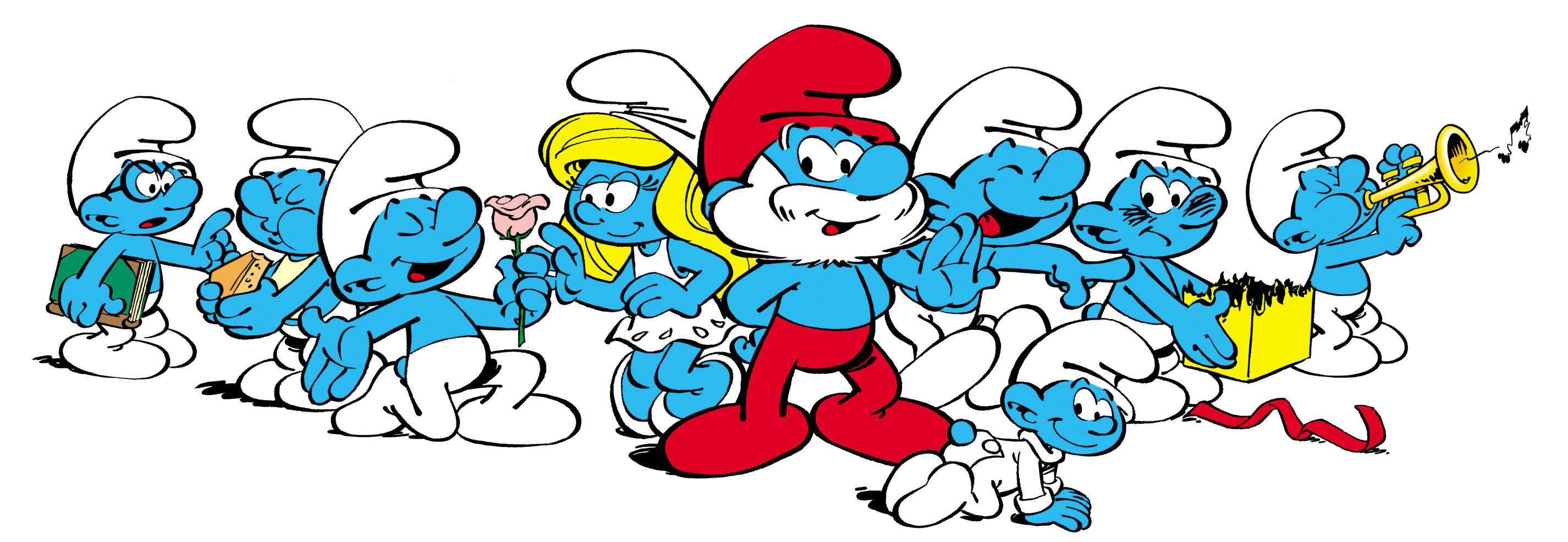 Happy Smurfs - HD Wallpaper 