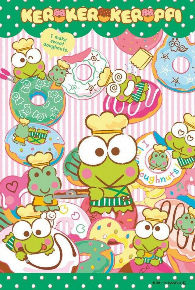 Keroppi Hello Kitty - HD Wallpaper 