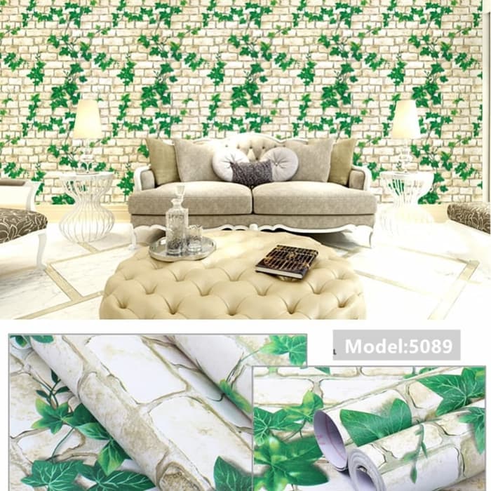 Dinding Motif Bata Daun - HD Wallpaper 