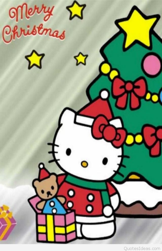 Hello Kitty Christmas For Desktop Wallpaper-640x960 - Hello Kitty Merry Christmas - HD Wallpaper 