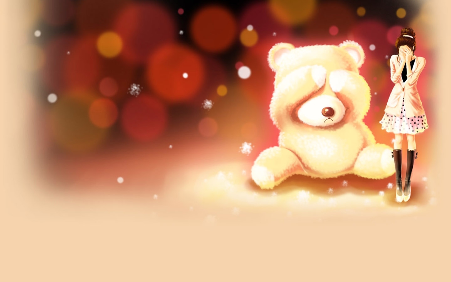 Teddy Bear Wallpaper Girls - HD Wallpaper 