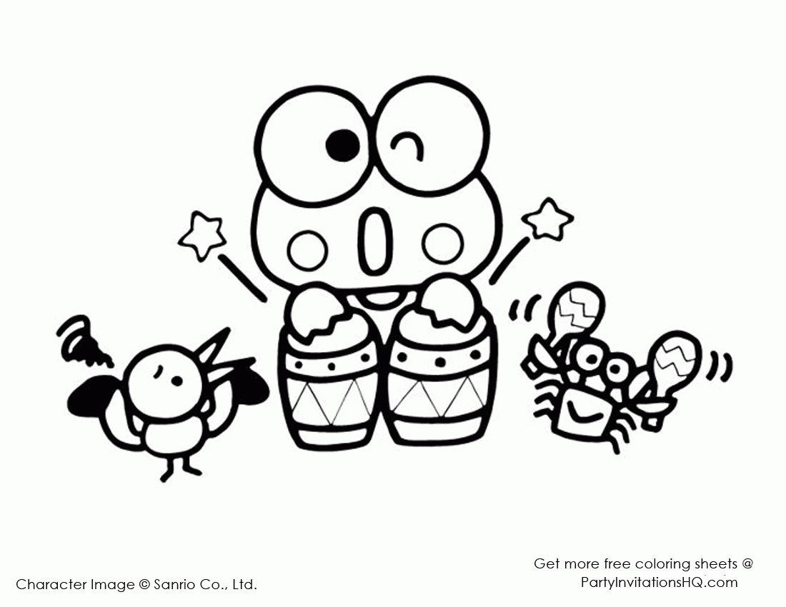 Hello Kitty And Friends Coloring Pages Free   20x20 Wallpaper ...