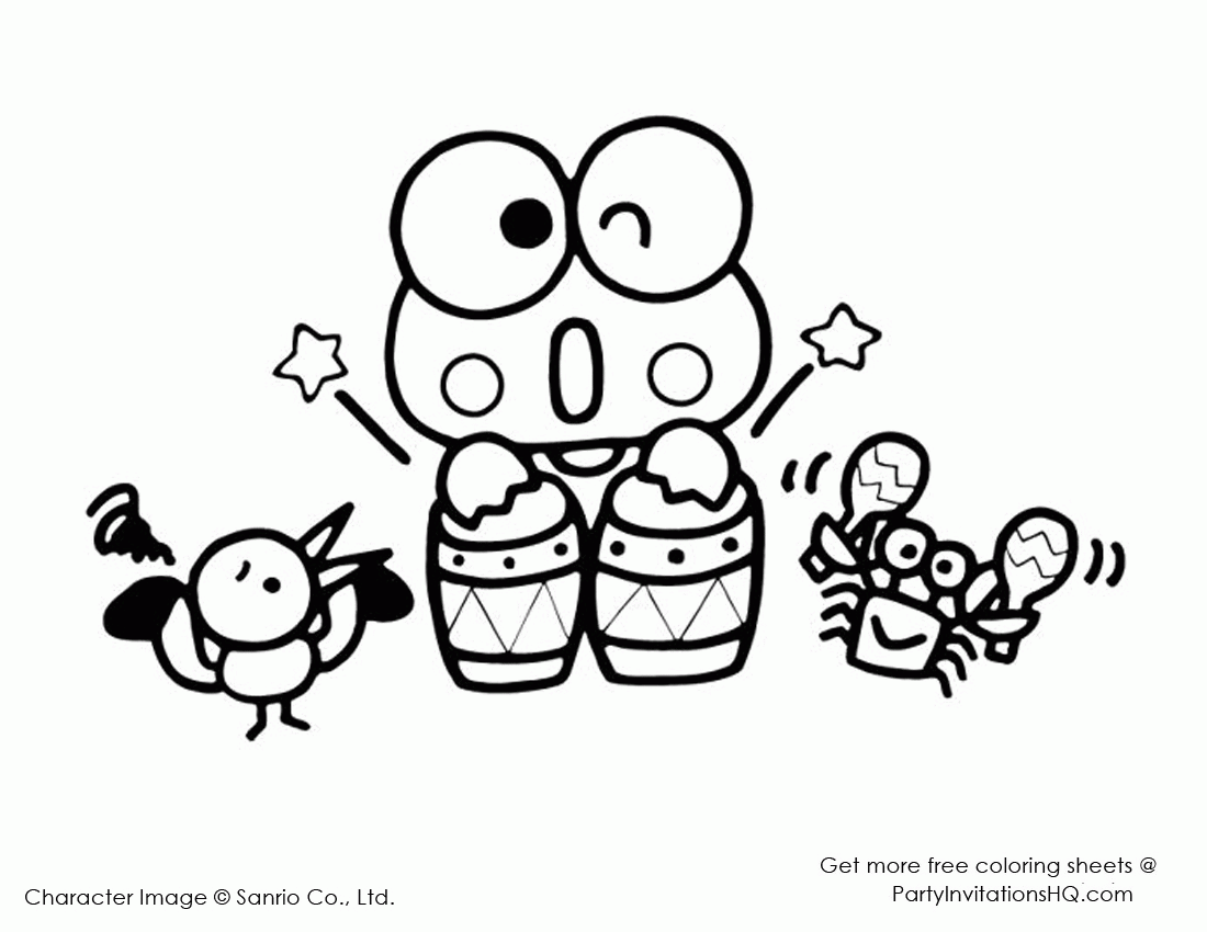 Hello Kitty And Friends Coloring Pages Free - HD Wallpaper 