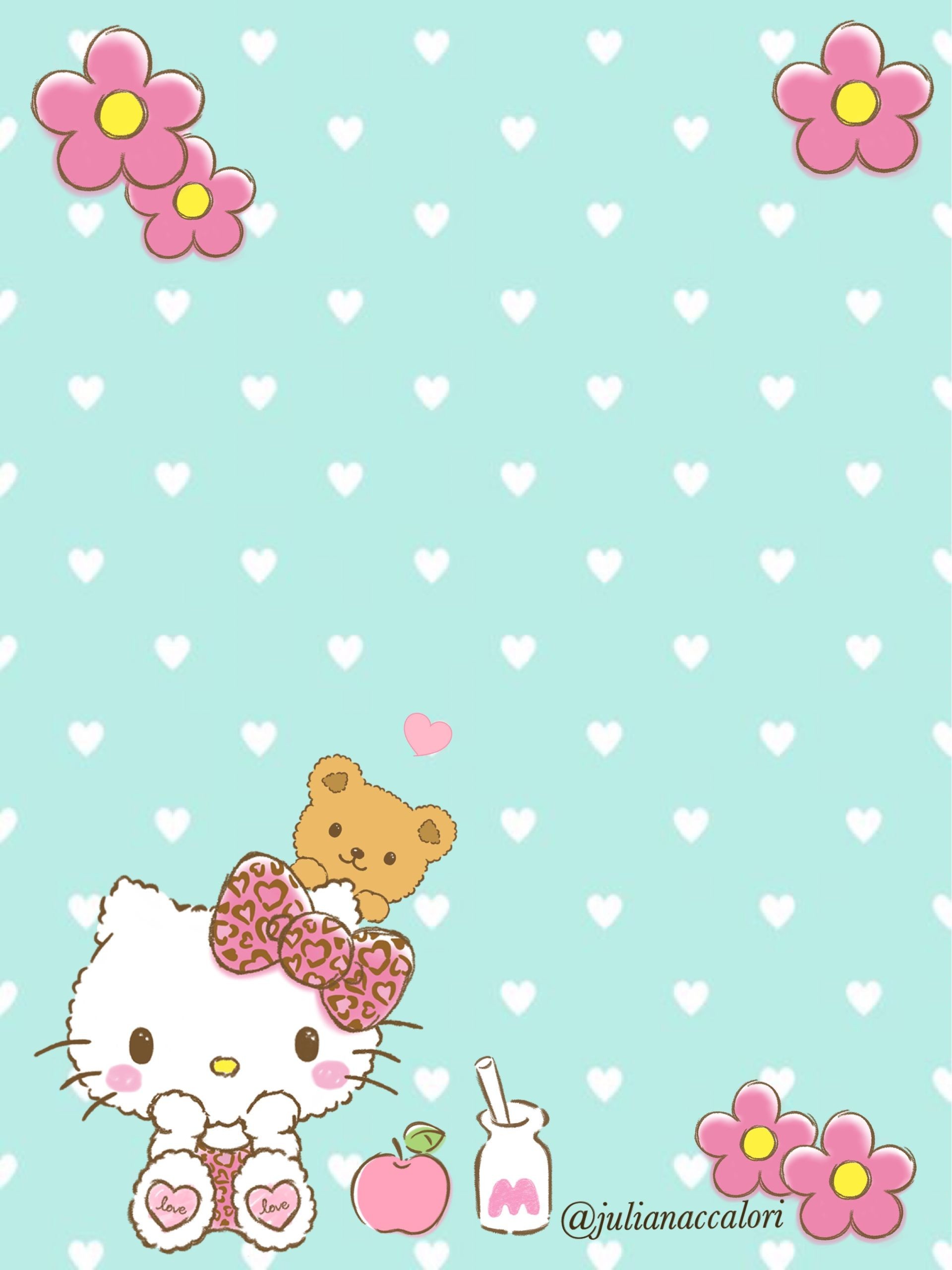 Sky Blue Hello Kitty - HD Wallpaper 