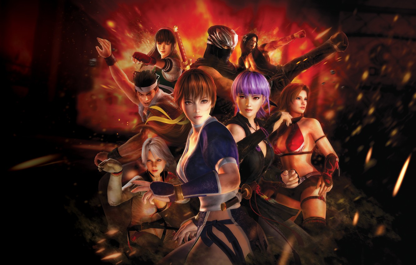 Photo Wallpaper Fighting, Fighters, Rig, Sinobi, Ryu - Dead Or Alive 5 - HD Wallpaper 