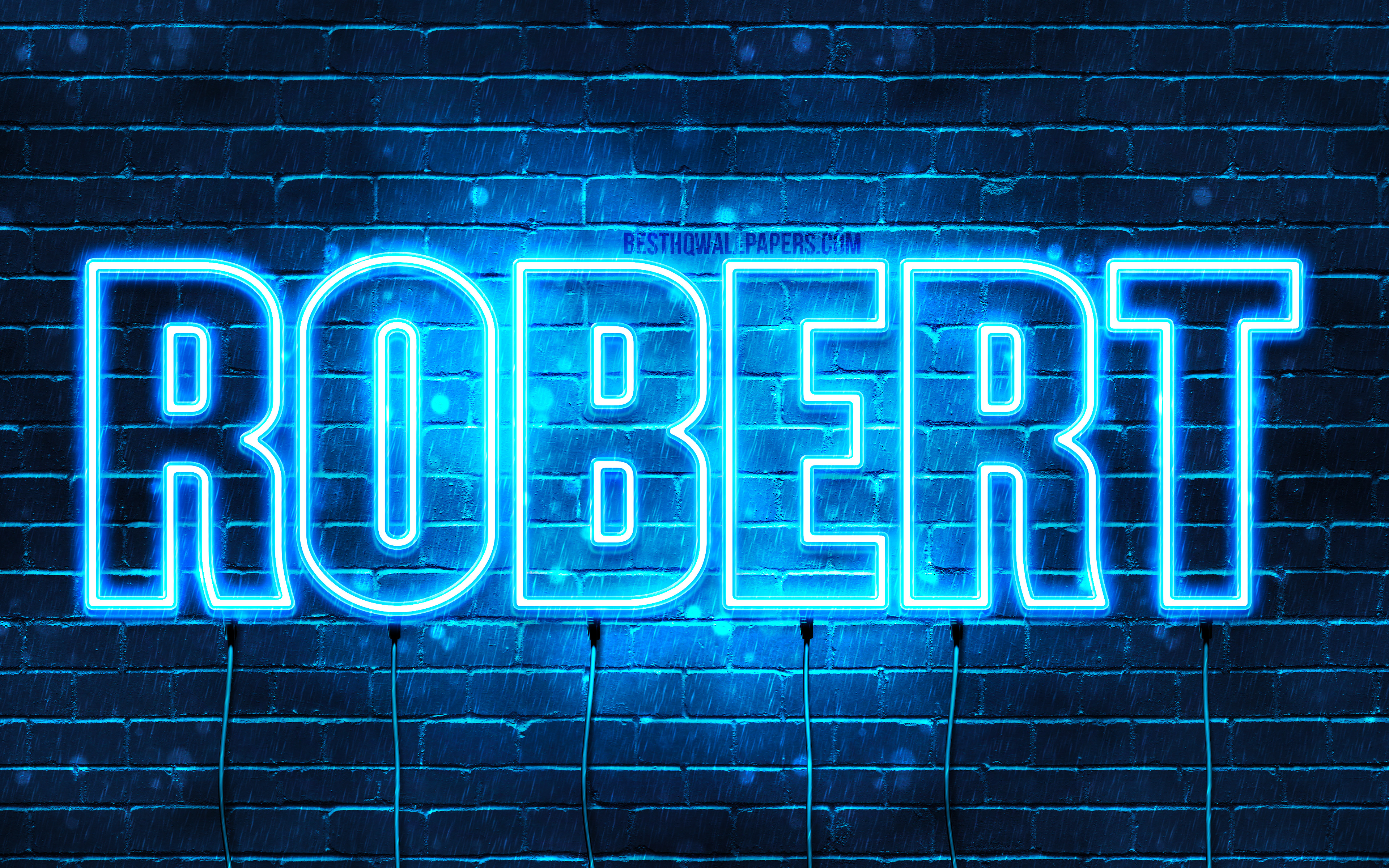 Robert, 4k, Papéis De Parede Com Os Nomes De, Texto - Neon Sign - HD Wallpaper 