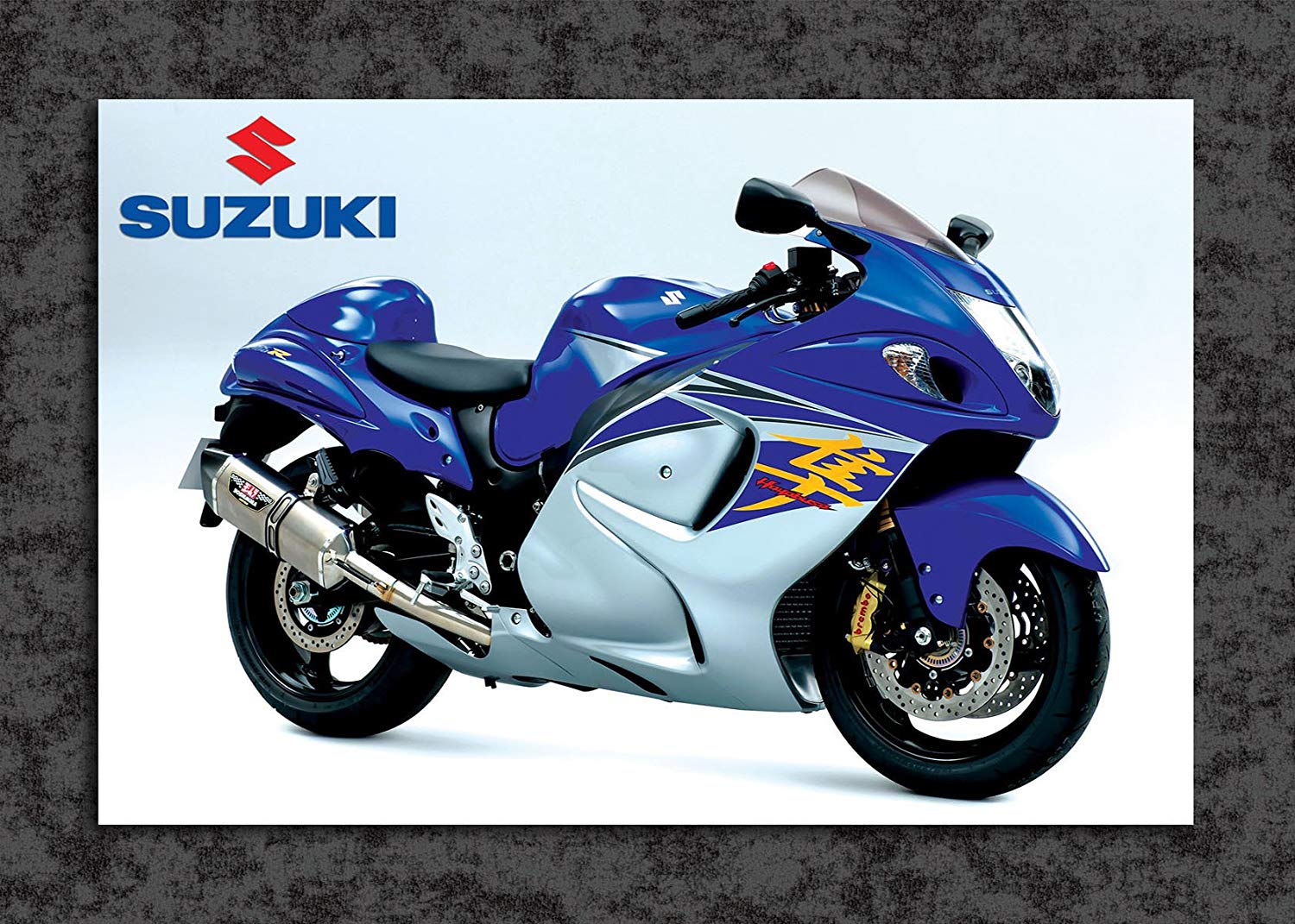 Suzuki Hayabusa Blue - HD Wallpaper 