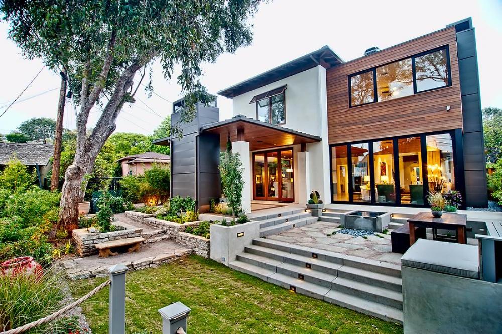 Modern House Backyard Design - HD Wallpaper 