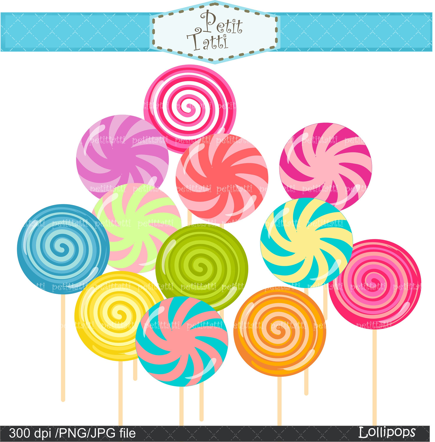 Lollipop Clipart 4 Candy - Lollipop Cute Candy Clipart - HD Wallpaper 