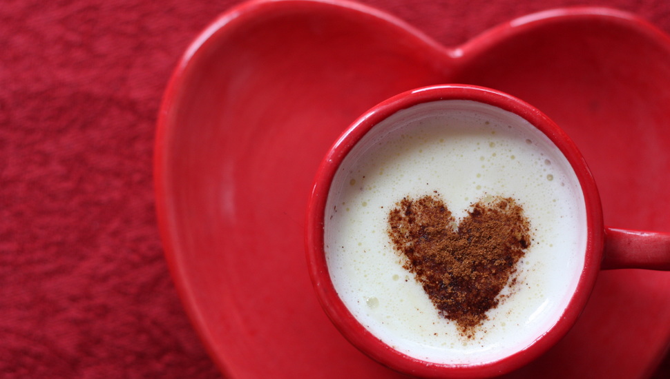 Milk, Heart, Heart, Cocoa, Cup, Coffe, Love, Coffee, - Love Milk In Coffee - HD Wallpaper 