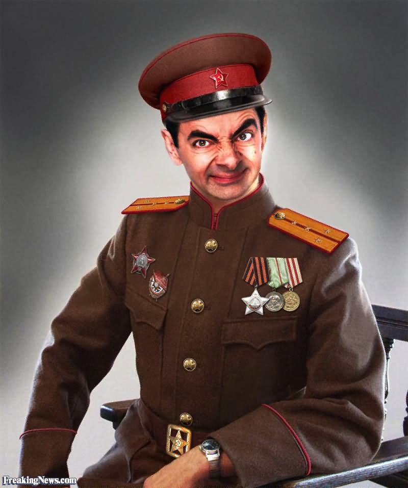Communist Officer Mr Bean Funny Picture - Ronald Reagan And Stalin - HD Wallpaper 