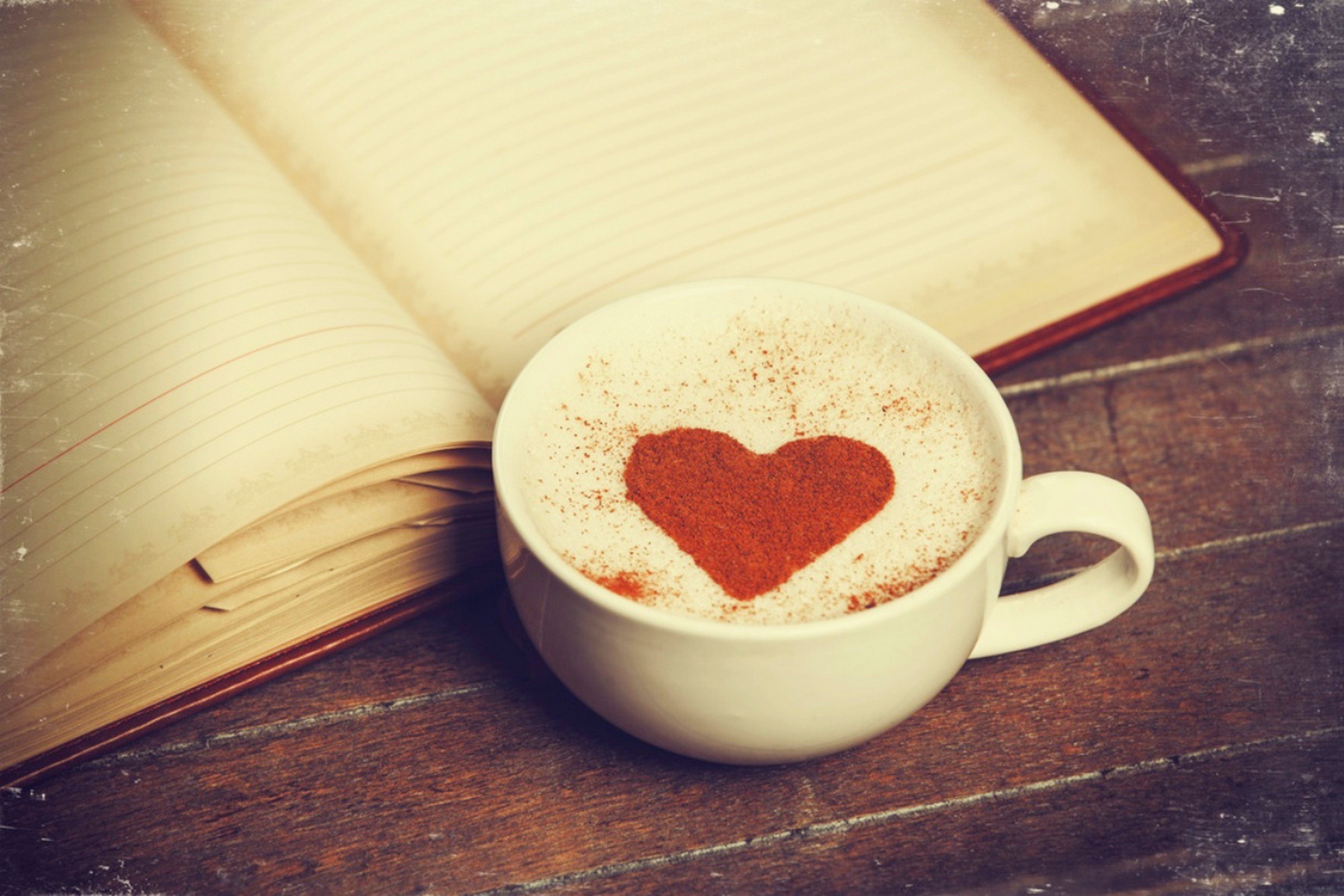 Coffee Wallpaper Heart - HD Wallpaper 