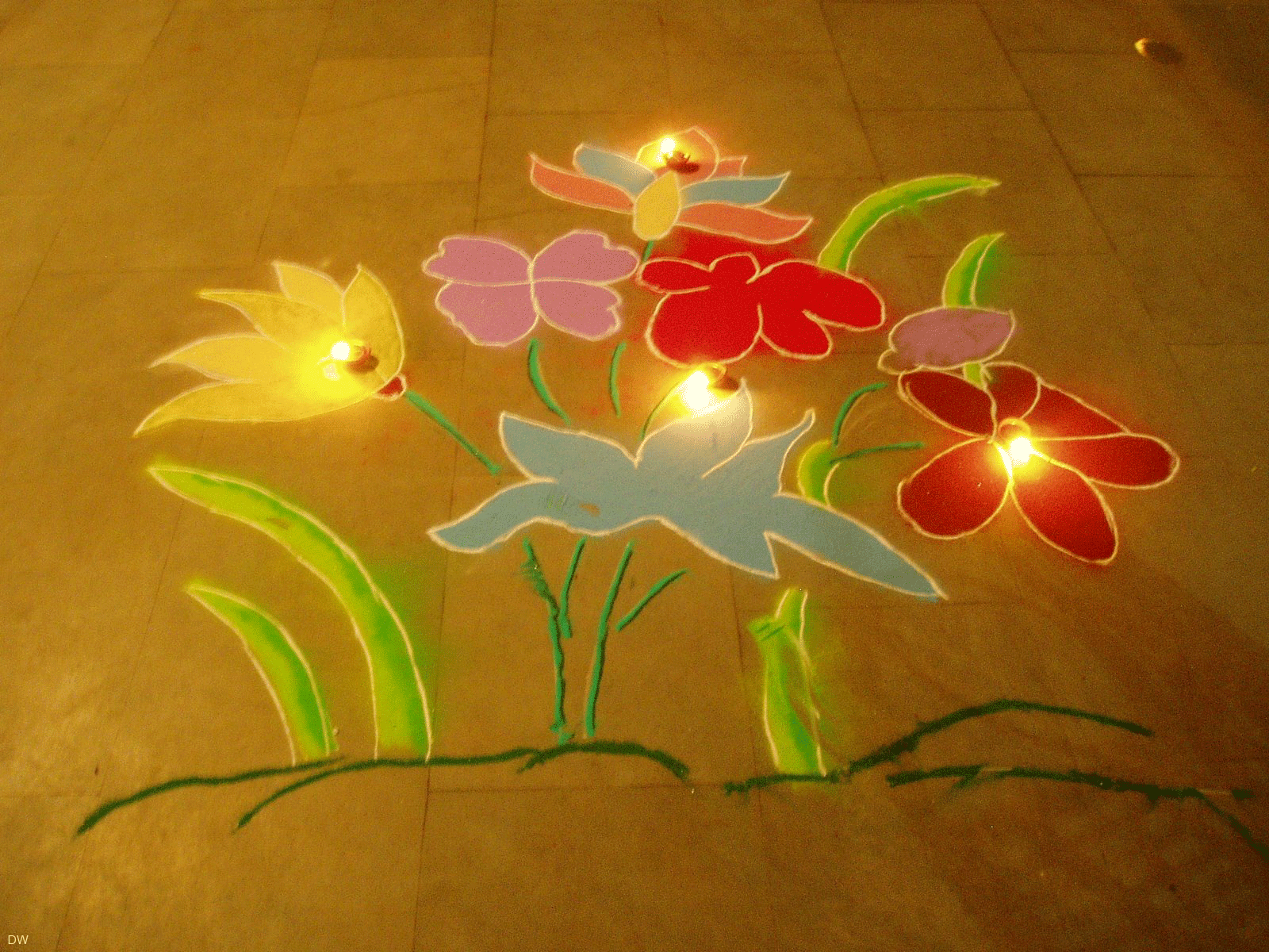 Diwali 2016 Latest Rangoli Designs - Deepavali Greetings In Tamil - HD Wallpaper 