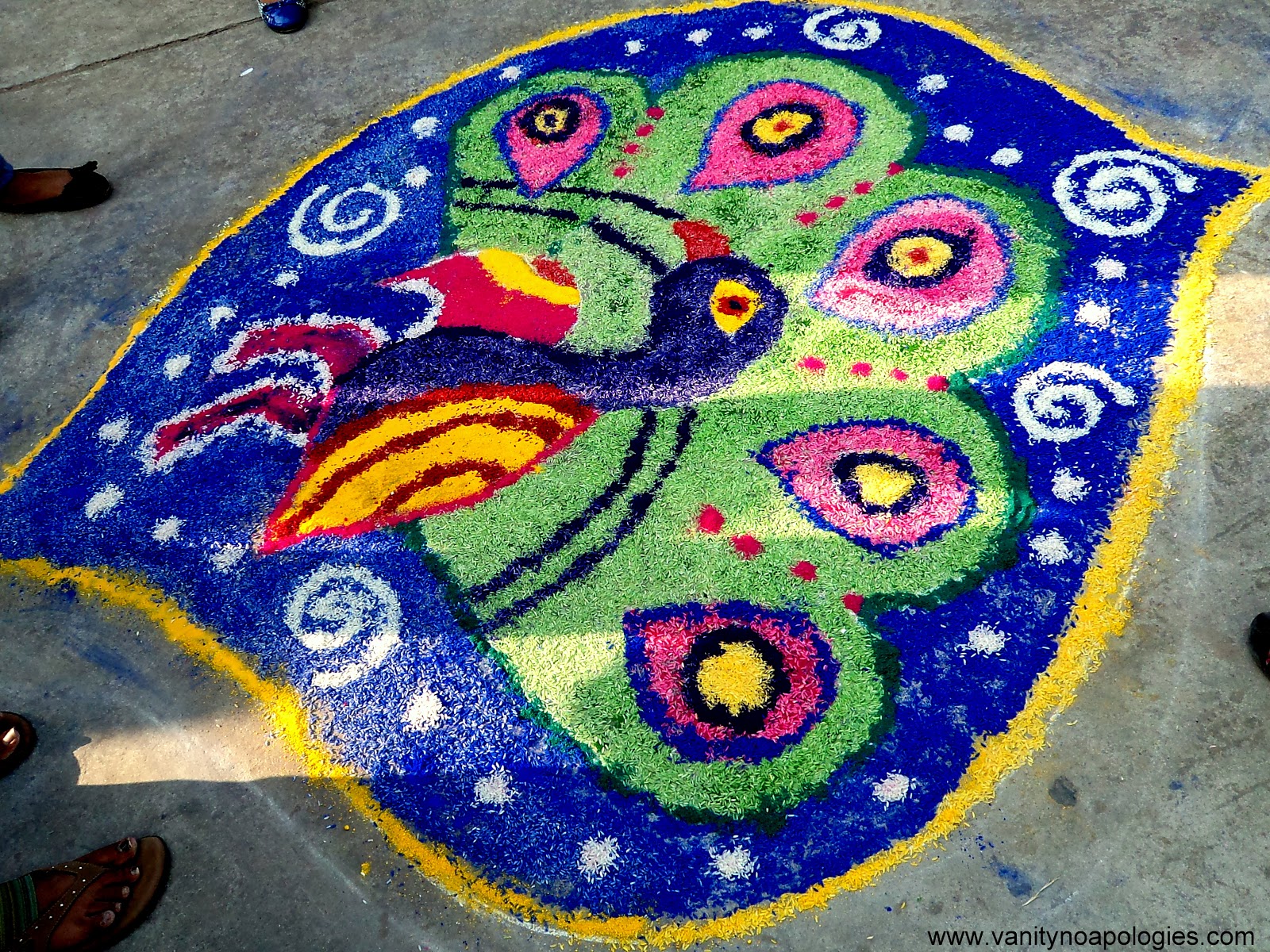 Peacock Rangoli - Easy Design Sankranthi Muggulu - HD Wallpaper 