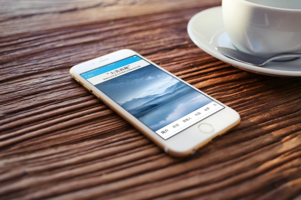 Mobile, Smart Phone, Coffee, Wireless Technology, Communication - Phone On The Table Mockup - HD Wallpaper 