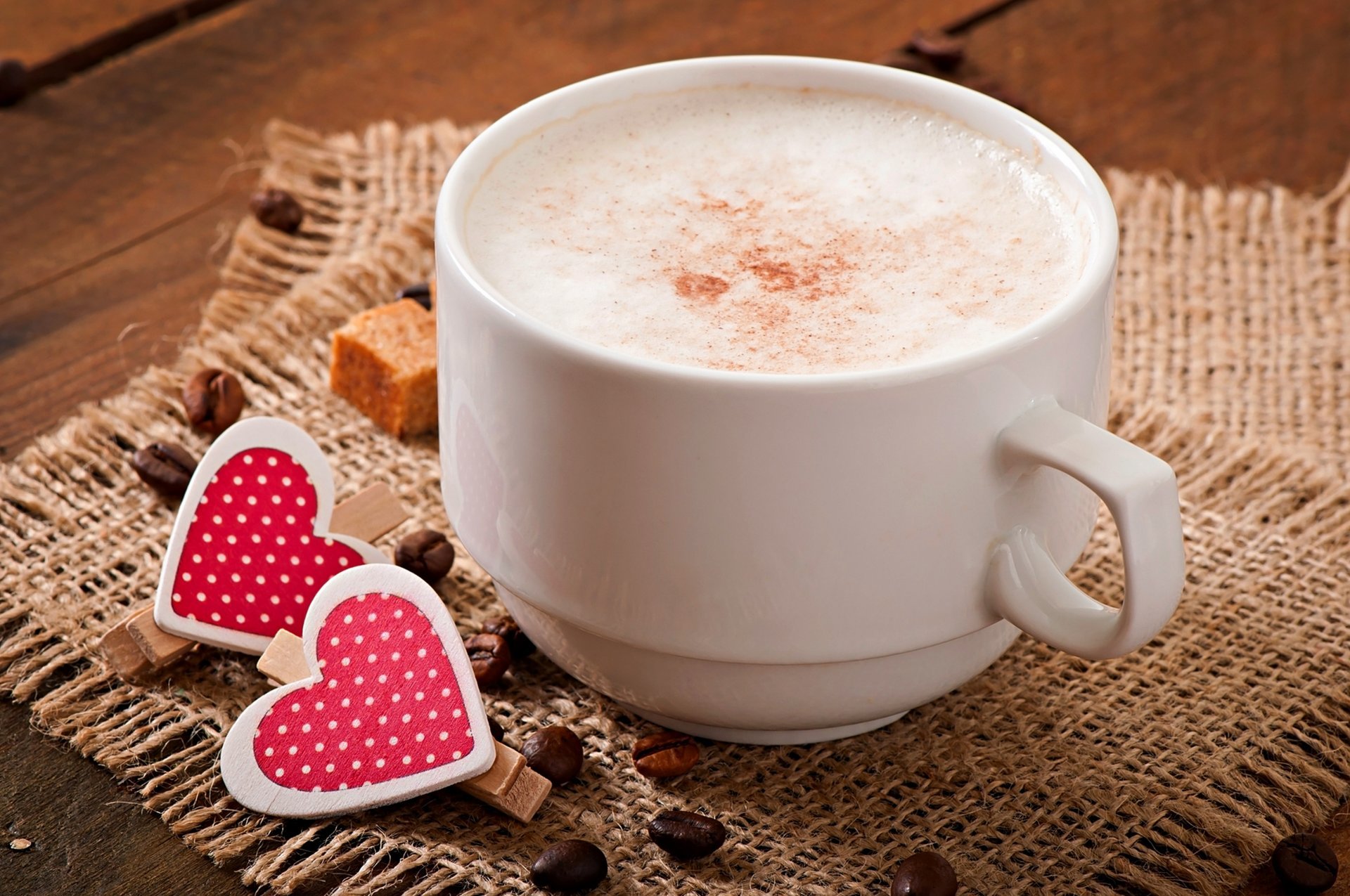 Heart Coffee Cup Love - HD Wallpaper 